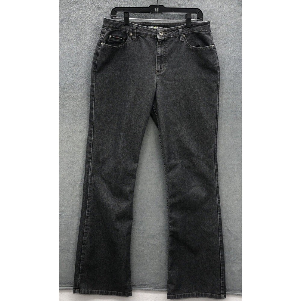 DKNY Jeans Women's Denim Jeans Size 12L Black Dark Wash